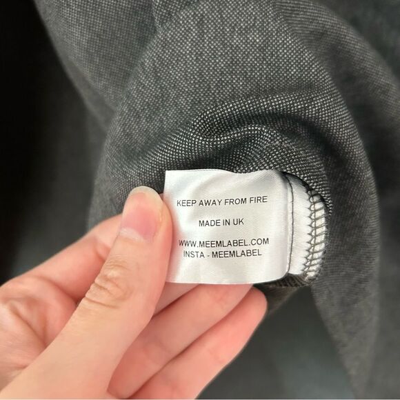 Meem Label Grey Pullover Hoodie Dress One Size - Picture 10 of 11